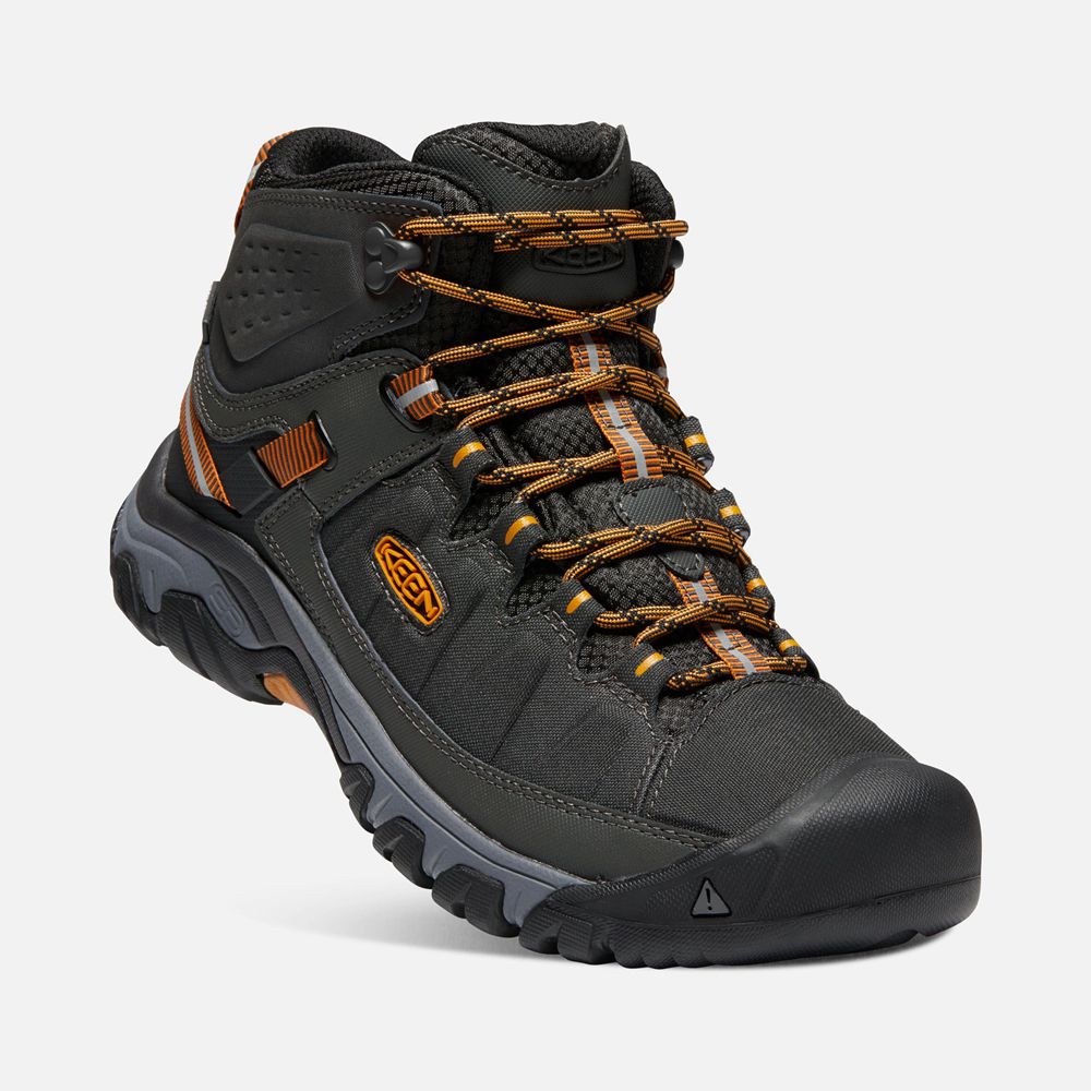 Botas de Seguridad Keen Mexico Negros/Dorados - Hombre Targhee Exp Waterproof Mid - HO4517062